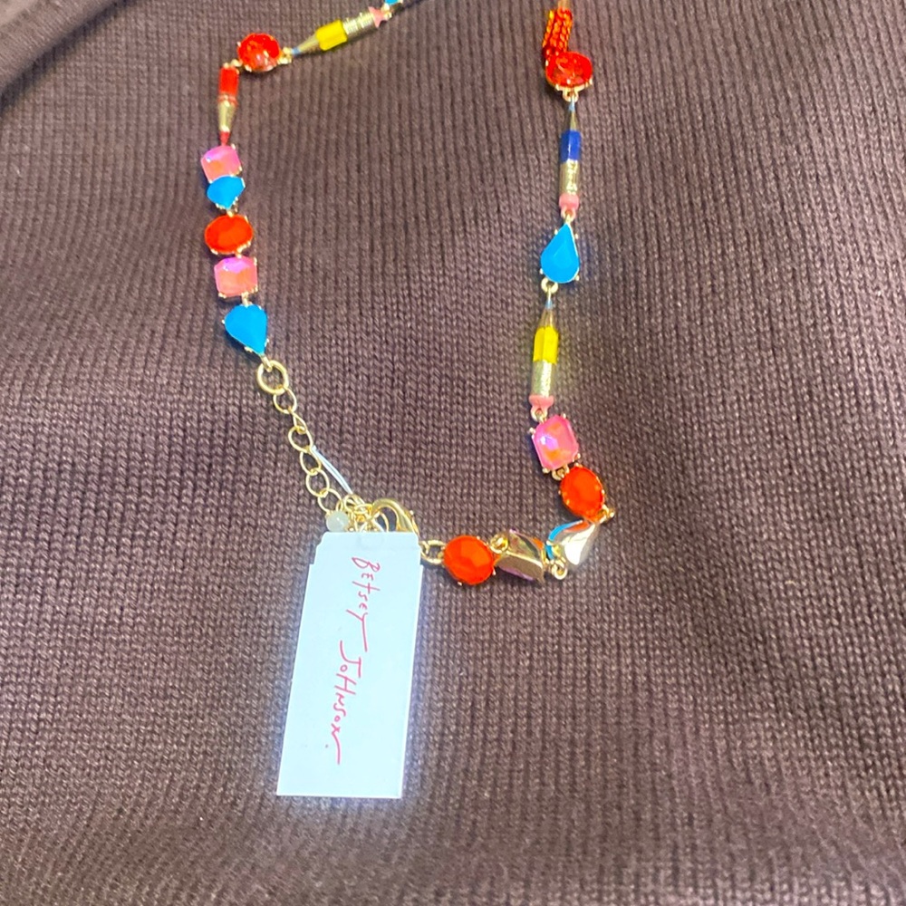 Betsy Johnson Necklace varios color stones